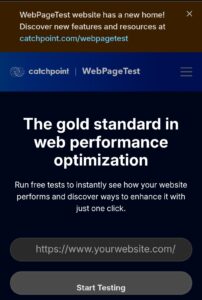 WebPageTest موقع لتحسين سرعة النت 